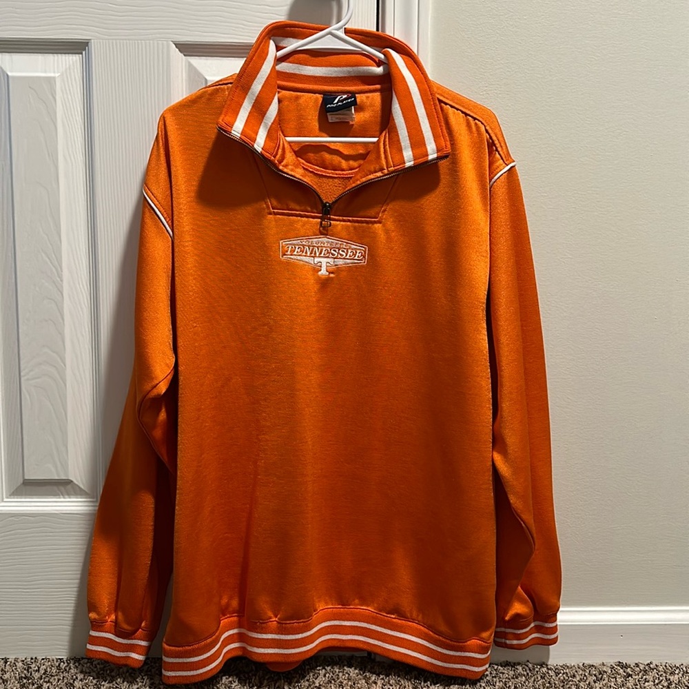 Pro Player VTG RETRO Tennessee Volunteers Stitch Spellout 1/4 Zip Pullover Large